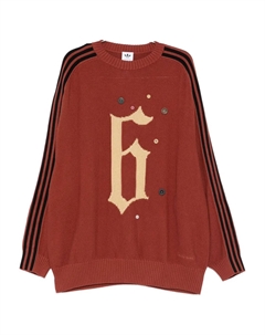 Джемпер ADI006 с пуговицами из коллаборации с Song for the Mute, красный Adidas