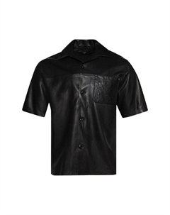 Рубашка MA Leather Camp Shirt, Black Amiri