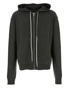 Трикотажное худи на молнии, зеленый Rick owens