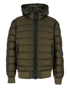 Пуховик с простроченными деталями, зеленый C.p. company