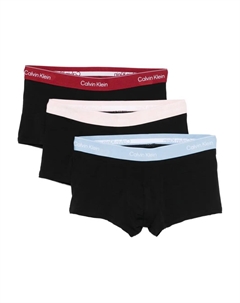 Комплект из трех трусов-брифов с логотипом, черный Calvin klein