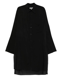 Рубашка с асимметричным воротником, черный Yohji yamamoto