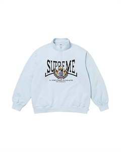 Пуловер Crest Appliqué Half Zip Pullover, Light Blue Supreme