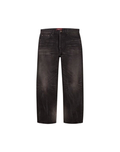 Джинсы Distressed Loose Fit Selvedge Jean, Washed Black Supreme