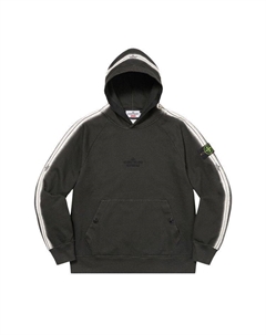 Толстовка x Stone Island Stripe Hooded Sweatshirt, Black Supreme