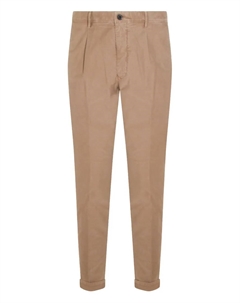 Брюки с деталями складок, коричневый Incotex