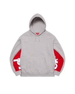 Толстовка Cropped Panels Hooded Sweatshirt, Grey Supreme