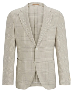 Пиджак в клетку, нейтральный Boss