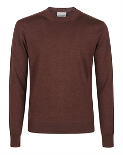 Джемпер с круглым вырезом из мериносовой шерсти, коричневый Ballantyne