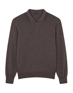 Поло с длинными рукавами, коричневый Paul & shark