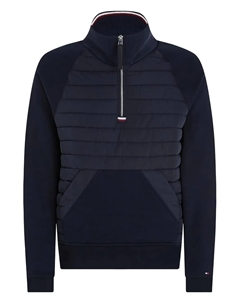 Свитшот на молнии до середины с простеганными вставками, синий Tommy hilfiger