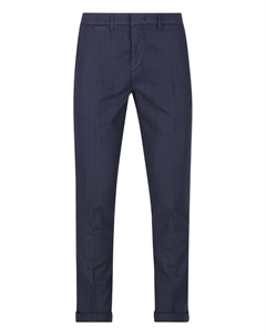 Брюки с узором «елочка», синий Fay