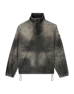 Джинсовая рубашка D-Flow с наполовину застежкой-молнией, черный Diesel