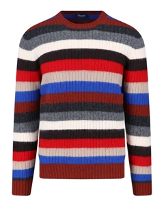 Полосатый свитер, черный Drumohr