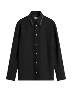 Рубашка из шерстяного полотна, черный Jil sander