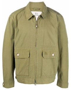 Бомбер на молнии, зеленый Woolrich