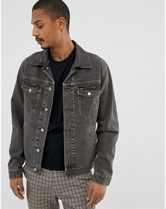 Черная выбеленная джинсовая куртка стандартного кроя Wrangler