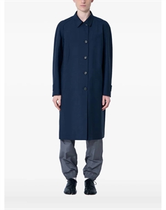 Однобортное пальто, синий Miu miu