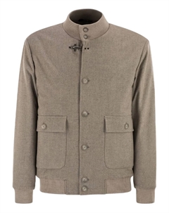 Рубашка-куртка из шерсти, нейтральный Fay