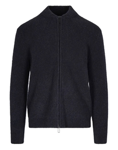 Кардиган в рубчик на молнии спереди, синий Paolo pecora