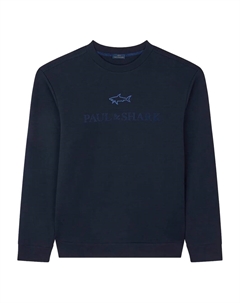 Хлопковый свитшот с вышитым логотипом, синий Paul & shark