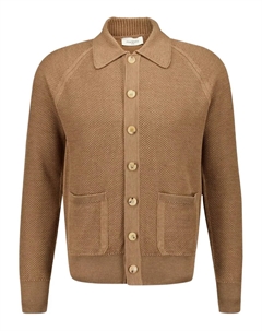 Шерстяная рубашка на пуговицах, коричневый Piacenza cashmere