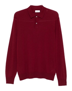 Шерстяное поло, красный Ballantyne