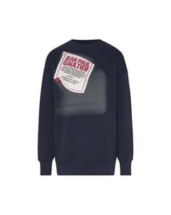 Брюки Gaultier Jacquard Label Printed Crewneck, Navy Jean paul gaultier