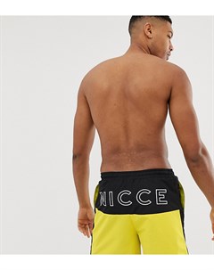 Желтые шорты для плавания с принтом логотипа сзади Nicce