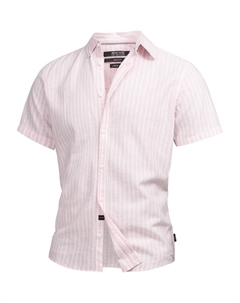 Рубашка на пуговицах классического кроя INBravida, Light pink/White Indicode jeans