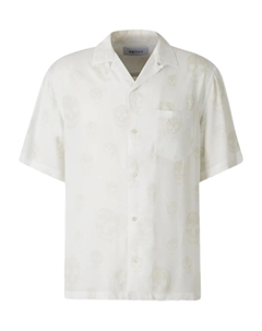 Рубашка с принтом в виде черепов, белый Alexander mcqueen