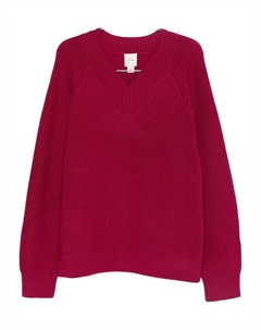 Свитер с V-образным вырезом, красный Calvin klein