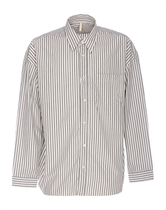 Рубашка в полоску с карманом, серый Sunflower