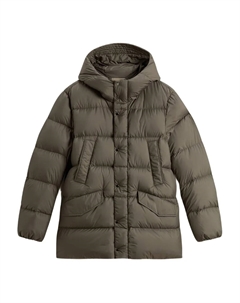 Стеганая парка с капюшоном, зеленый Woolrich