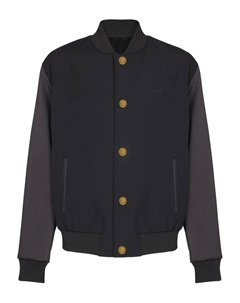 Шерстяной жакет с атласными рукавами, черный Balmain