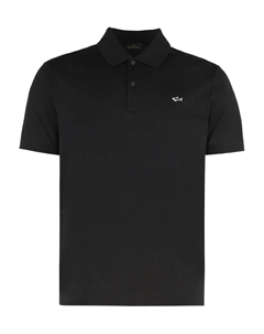 Хлопковое поло с короткими рукавами, черный Paul & shark