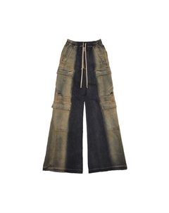 Брюки Jumbo Denim Double Cargo, Mineral Pearl Degrade Rick owens