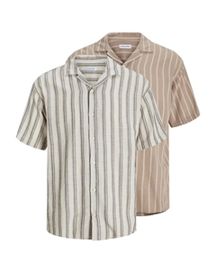 Рубашка на пуговицах классического кроя  JJEENZO, Dark beige/White Jack & jones