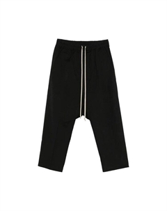 Брюки Drawstring Cropped Trousers, Black Rick owens