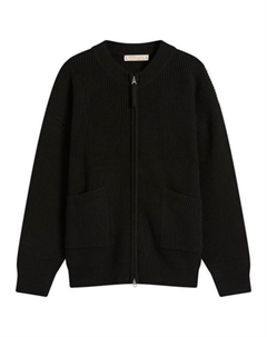 Кардиган на молнии из шерстяной палубы, черный Frizmworks