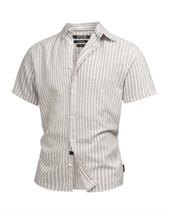 Рубашка на пуговицах классического кроя Bravida, Dark beige Indicode jeans