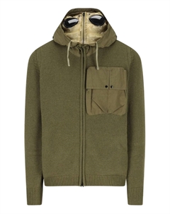 Толстовка на молнии с накладными карманами, зеленый C.p. company