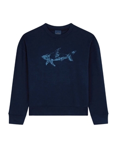 Свитшот с принтом акулы, синий Paul & shark