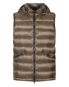 Стеганый жилет с капюшоном, зеленый Herno