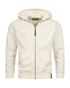 Худи с капюшоном на молнии Mobil, White Indicode jeans
