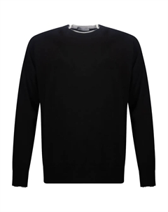 Шерстяной свитер, черный Paolo pecora