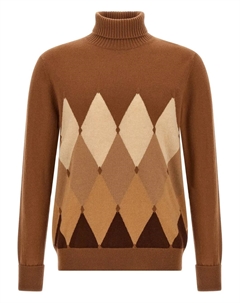 Водолазка с ромбовидным узором, коричневый Ballantyne