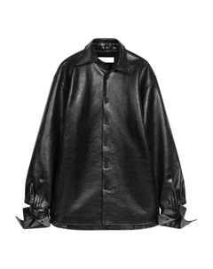 Кожаная рубашка, черный Dries van noten