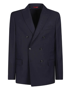 Двубортный пиджак из шерсти, синий Fay