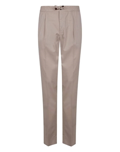 Плиссированные брюки на завязке, нейтральный Incotex